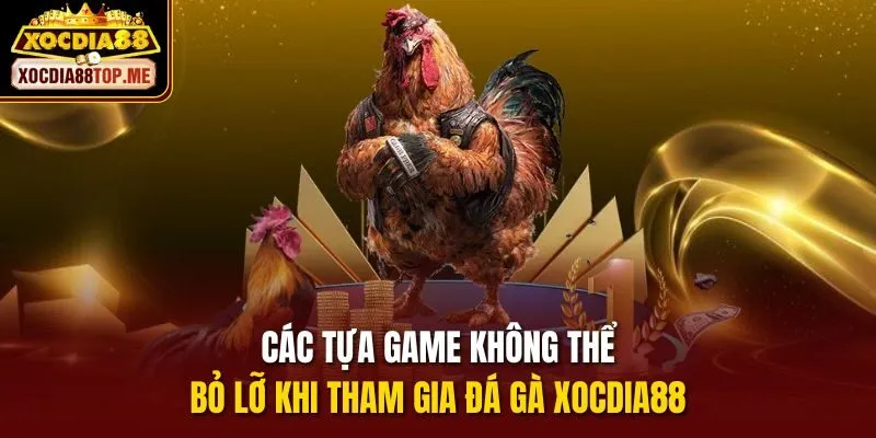 Các tựa game không thể bỏ lỡ khi tham gia đá gà xocdia88
